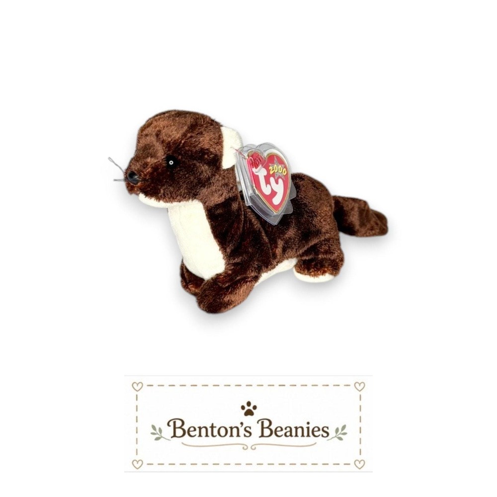 Runner the Mustelidae Ty Beanie Baby | Fierce Cobra Hunter 🐍 | Mint Heart Tag ⭐
